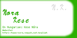 nora kese business card